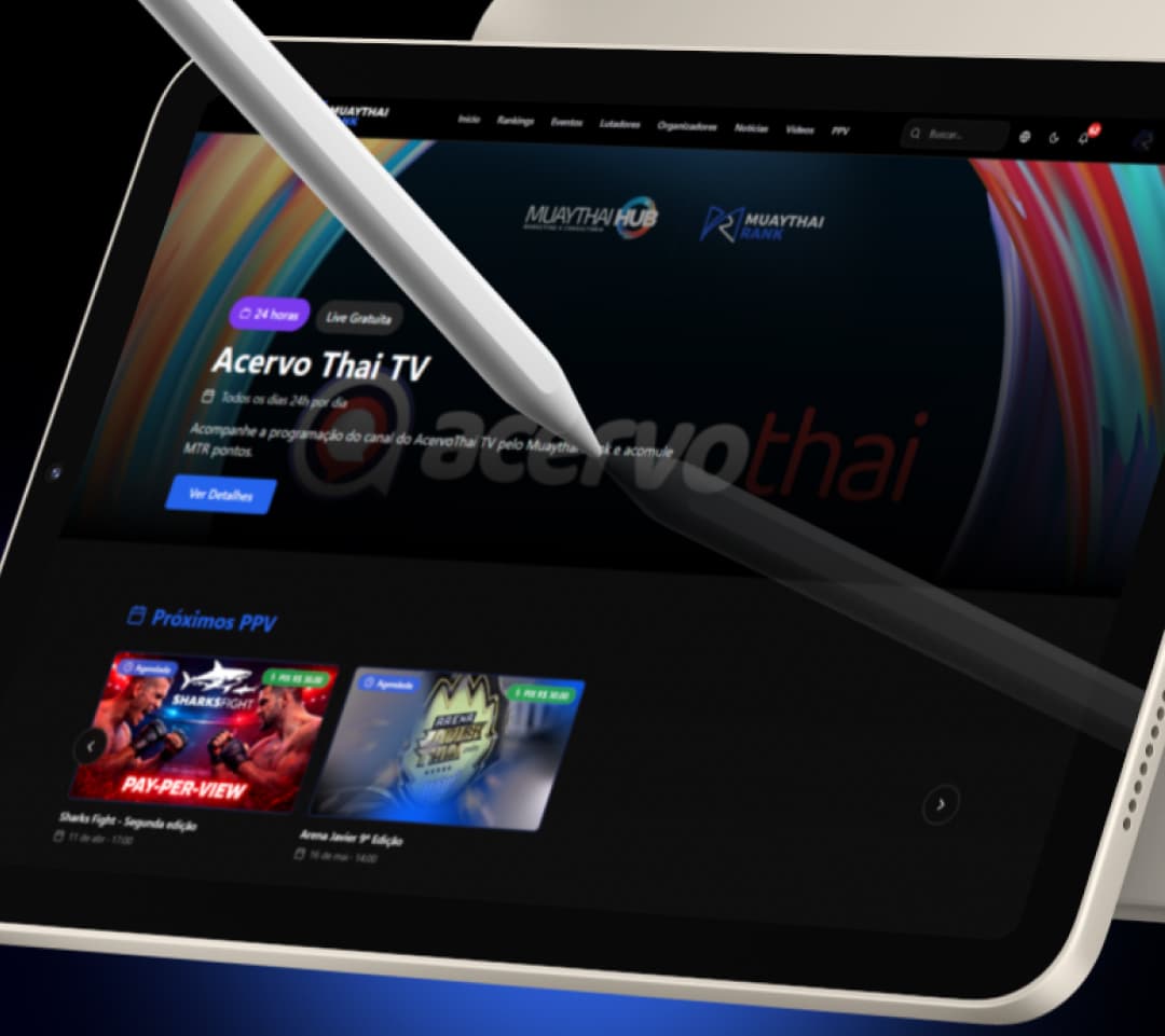 AcervoThai lança streaming 24 horas com programação ao vivo dedicada ao Muay Thai