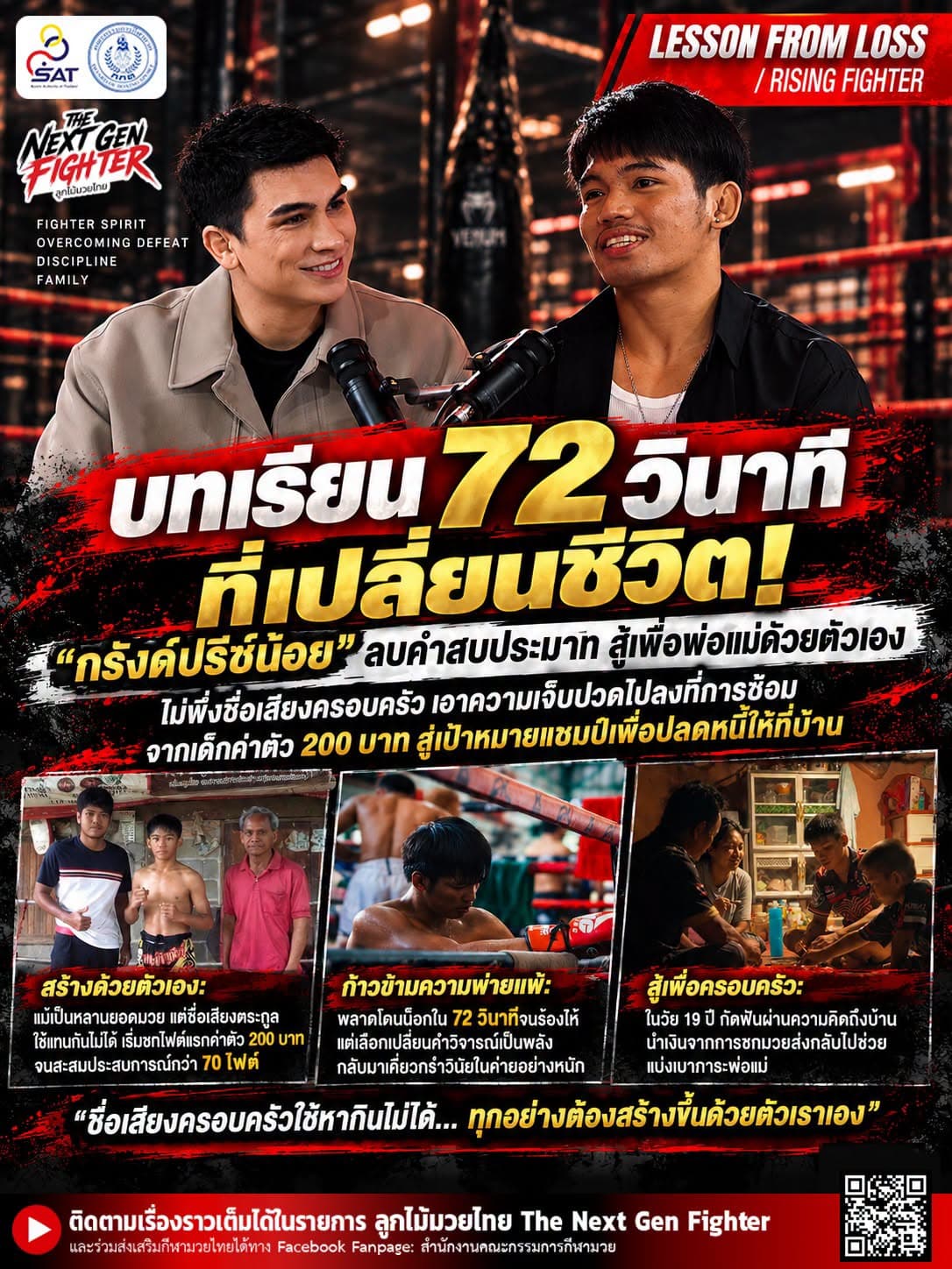 Nocaute em 72 segundos muda trajetória de Grand Prix Noi, que aposta na disciplina para reconstruir carreira no Muay Thai