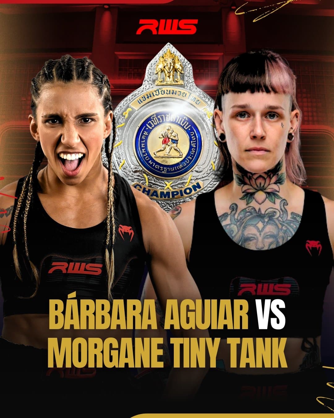 Bárbara Aguiar enfrenta a canadense Morgane “Tiny Tank” Mary-Pouliot pelo título vago da categoria até 118 libras