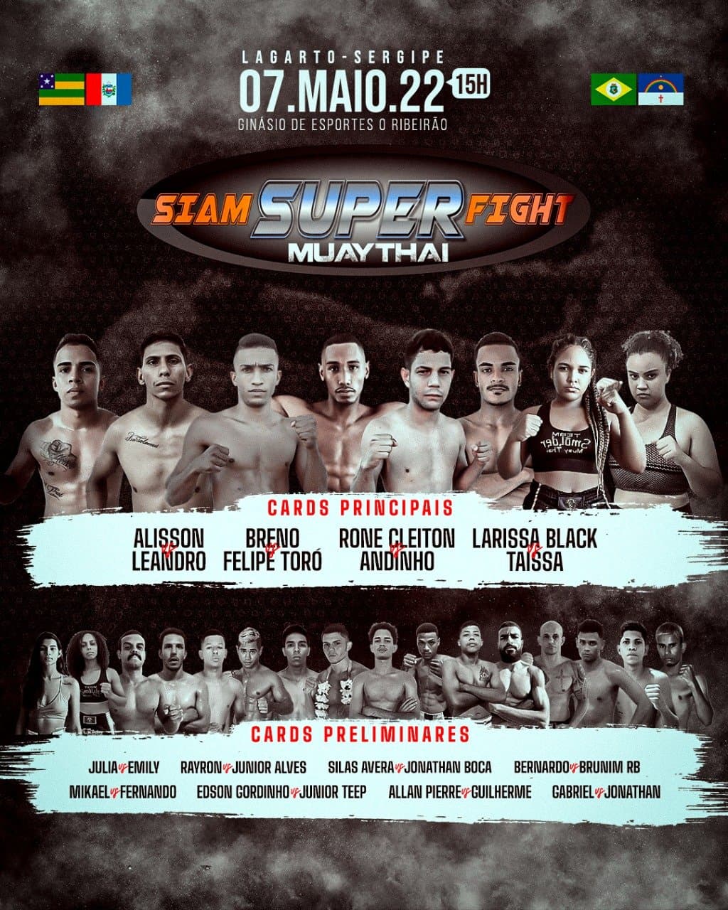 Siam Super Fight será realizado na cidade de Lagarto em Sergipe