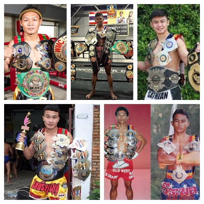 Os maiores colecionadores de cinturão no Muaythai Profissional